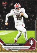 2025 Topps Bowman U Now Fernando Mendoza #52 FoilFractor 1/1 Indiana Hoosiers Rookie RC Football Card