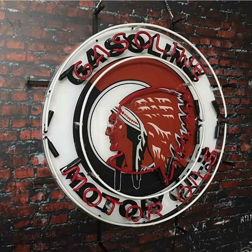 Indian Motor Oils Gasoline Neon Signs