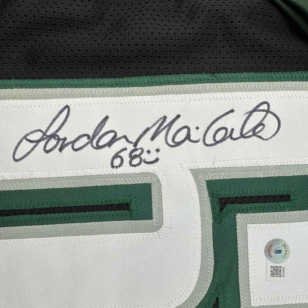 Framed Autographed/Signed Jordan Mailata 35x39 Philadelphia Black Football Jersey Beckett BAS COA