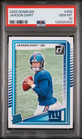 Graded 2025 Panini Donruss Jaxson Dart #400 Rookie RC Football Card PSA 10 Gem Mint