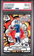 Graded 2025 Donruss Jaxson Dart #BSJDT Bomb Squad Rookie RC Football Card PSA 10 Gem Mint