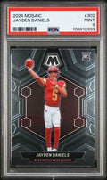 Graded 2024 Panini Mosaic Jayden Daniels #302 Rookie RC Football Card PSA 9 Mint