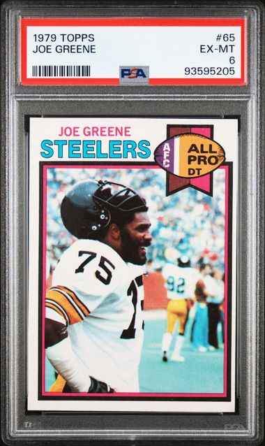 Graded 1979 Topps Joe Greene #65 Football Card PSA 6 EX-MT