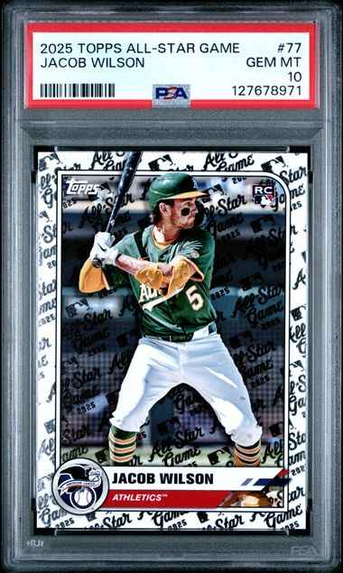 Graded 2025 Topps All Star Game Jacob Wilson #77 Rookie RC Baseball Card PSA 10 Gem Mint