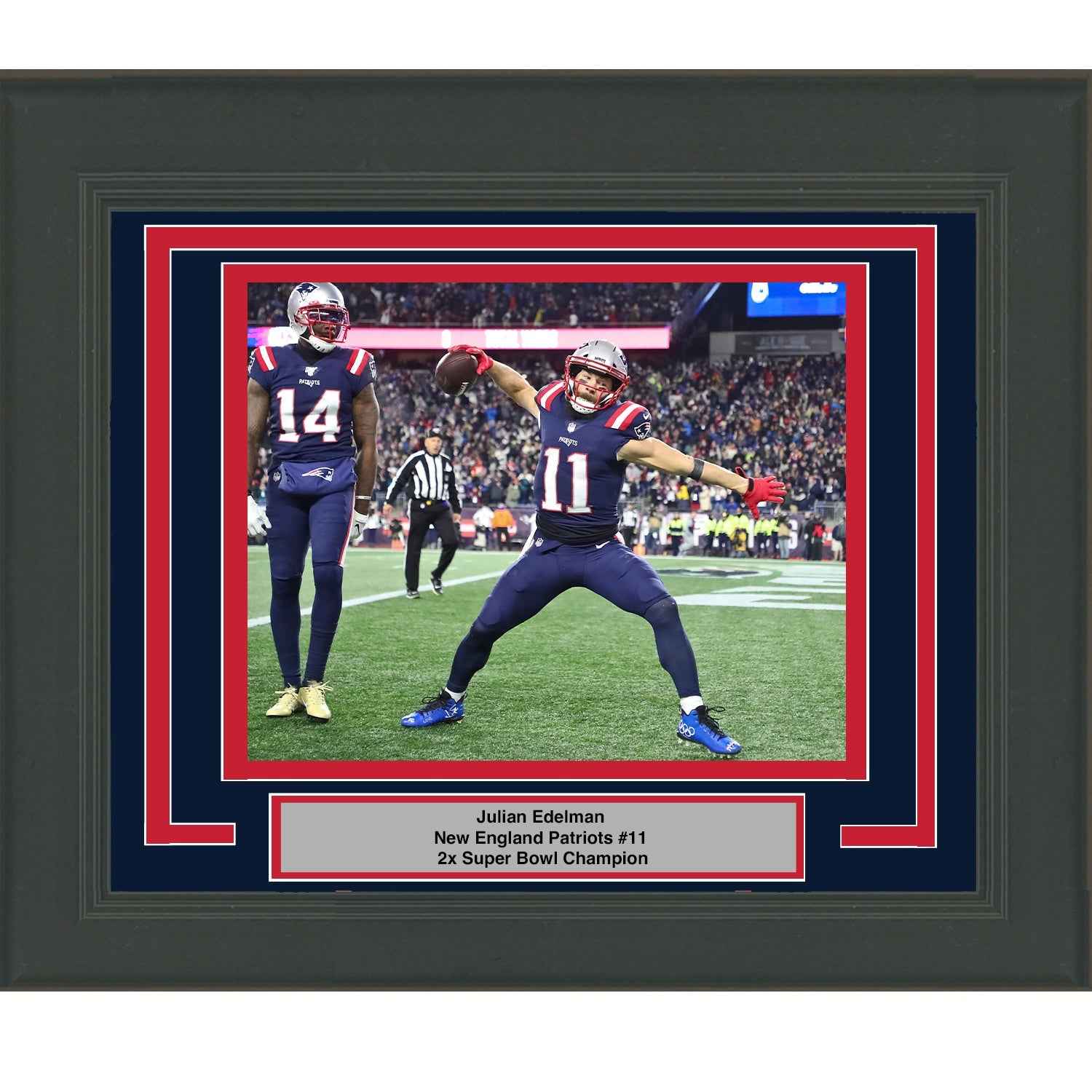 Framed Julian Edelman New England Patriots 8x10 Football Photo