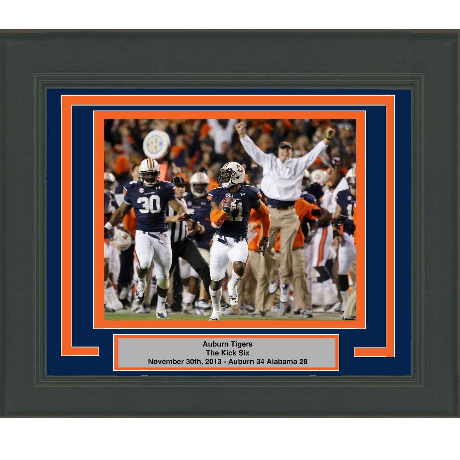 Framed Auburn Tigers Kick Six 8x10 NCAA Football Photo