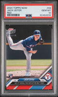 Graded 2024 Topps Now Jack Leiter #94 Red #/10 Rookie RC Baseball Card PSA 10 Gem Mint