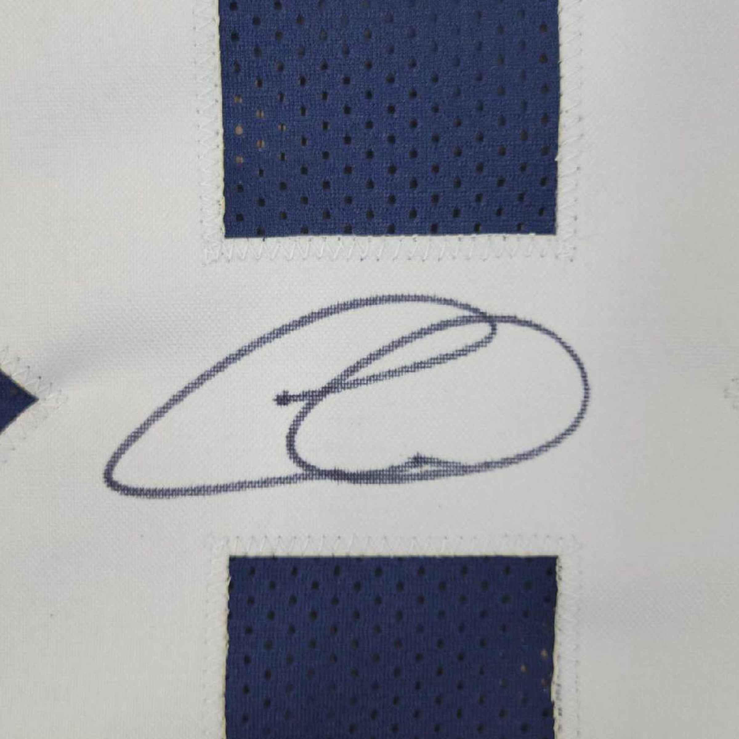Framed Autographed/Signed CeeDee Lamb 35x39 Dallas Thanksgiving Day Football Jersey JSA COA