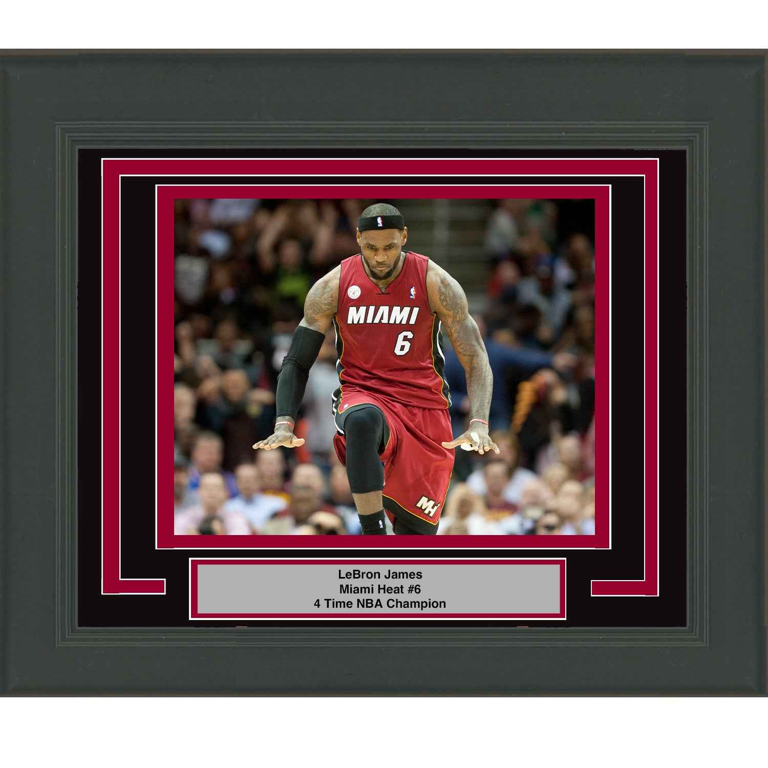 Framed LeBron James Miami Heat 8x10 Basketball Photo