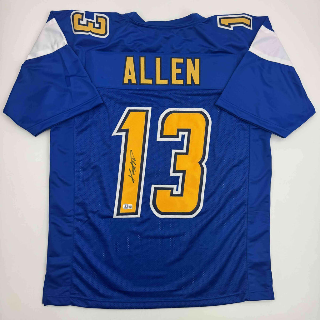 Autographed/Signed Keenan Allen Los Angeles LA Color Rush Blue Football Jersey Beckett BAS COA