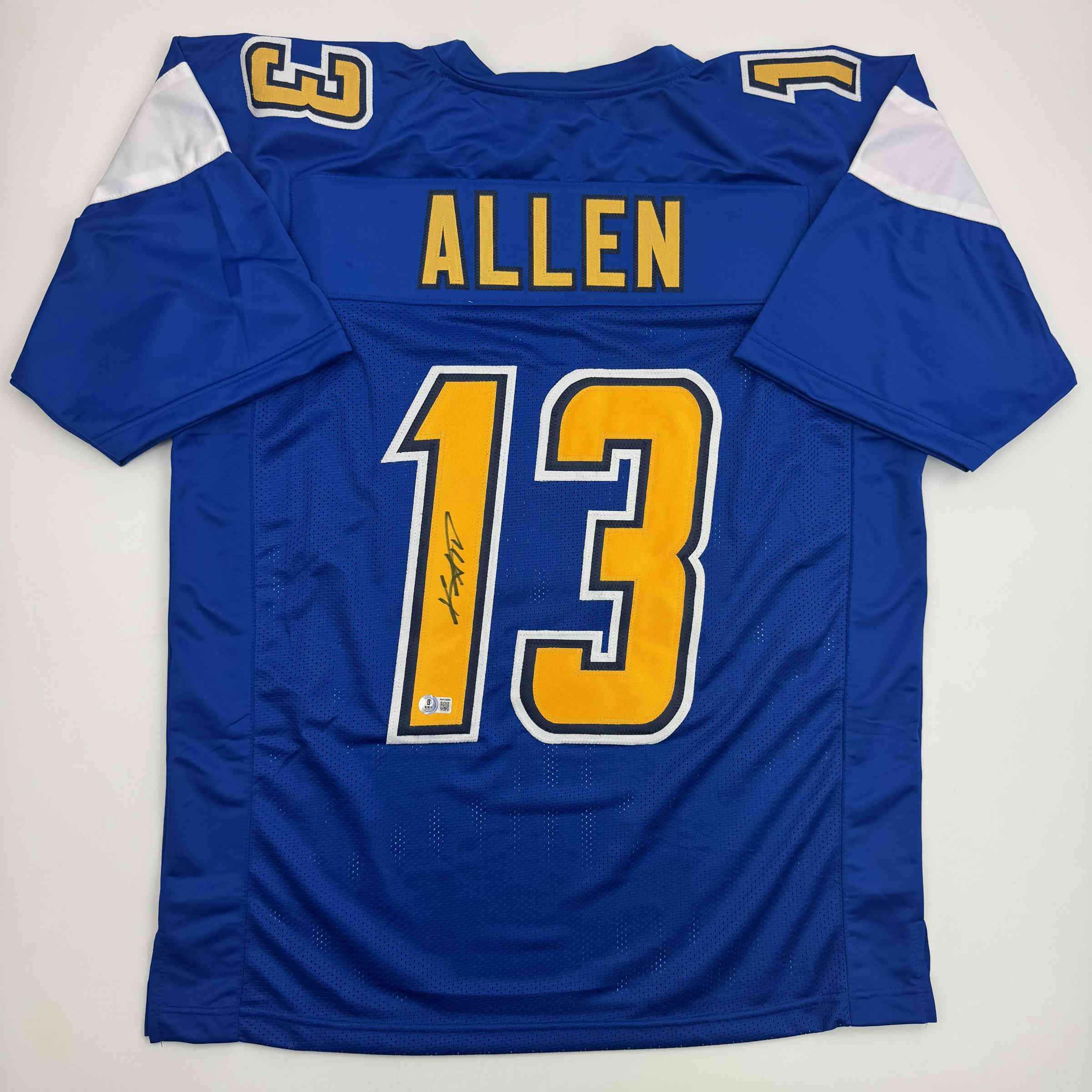Autographed/Signed Keenan Allen Los Angeles LA Color Rush Blue Football Jersey Beckett BAS COA