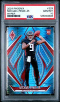 Graded 2024 Panini Phoenix Michael Penix Jr #229 Hyper Rookie RC Football Card PSA 10 Gem Mint