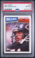 Graded 1987 Topps Mike Singletary #58 Football Card PSA 8 NM-MT