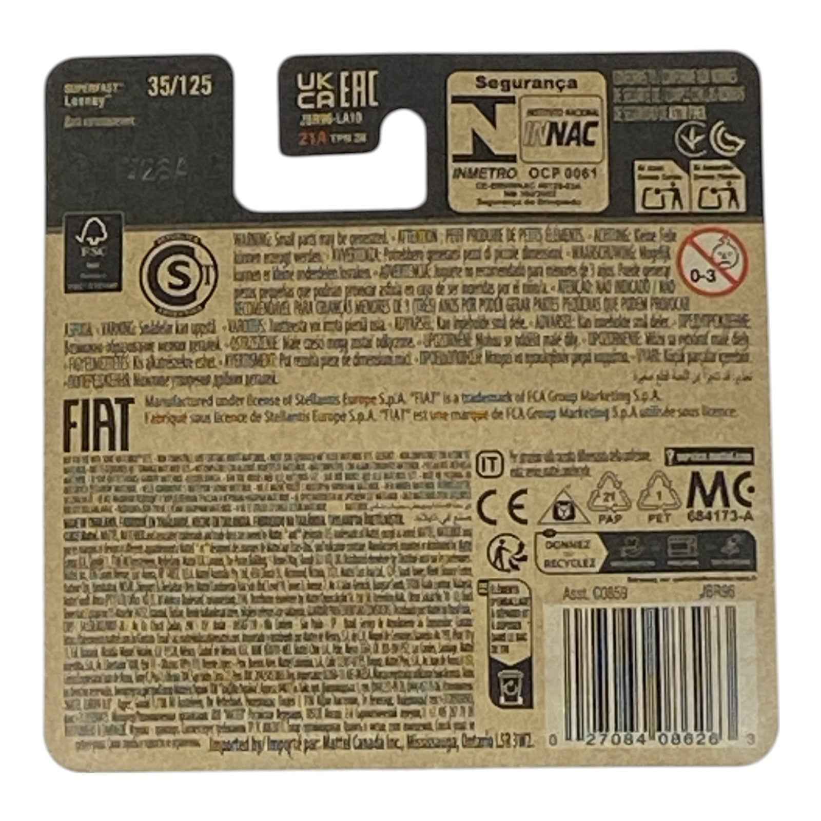 Matchbox 2016 Fiat 500X - 2025 Matchbox Series 35/125 (Short Card)