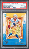 Graded 2020 Panini Chronicles Justin Herbert #GK3 Gridiron Kings Rookie RC Football Card PSA 10 Gem Mint