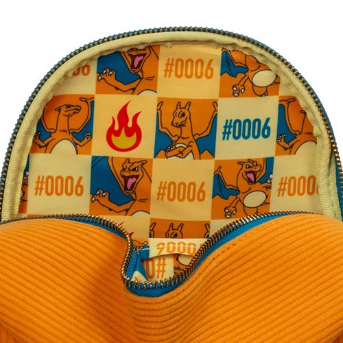 Pokemon Charizard Corduroy Convertible Mini-Backpack - Entertainment Earth Exclusive