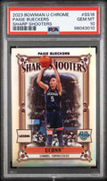 Graded 2023 Topps Bowman U Chrome Paige Bueckers #SS16 Sharp Shooters Rookie RC Basketball Card PSA 10 Gem Mint