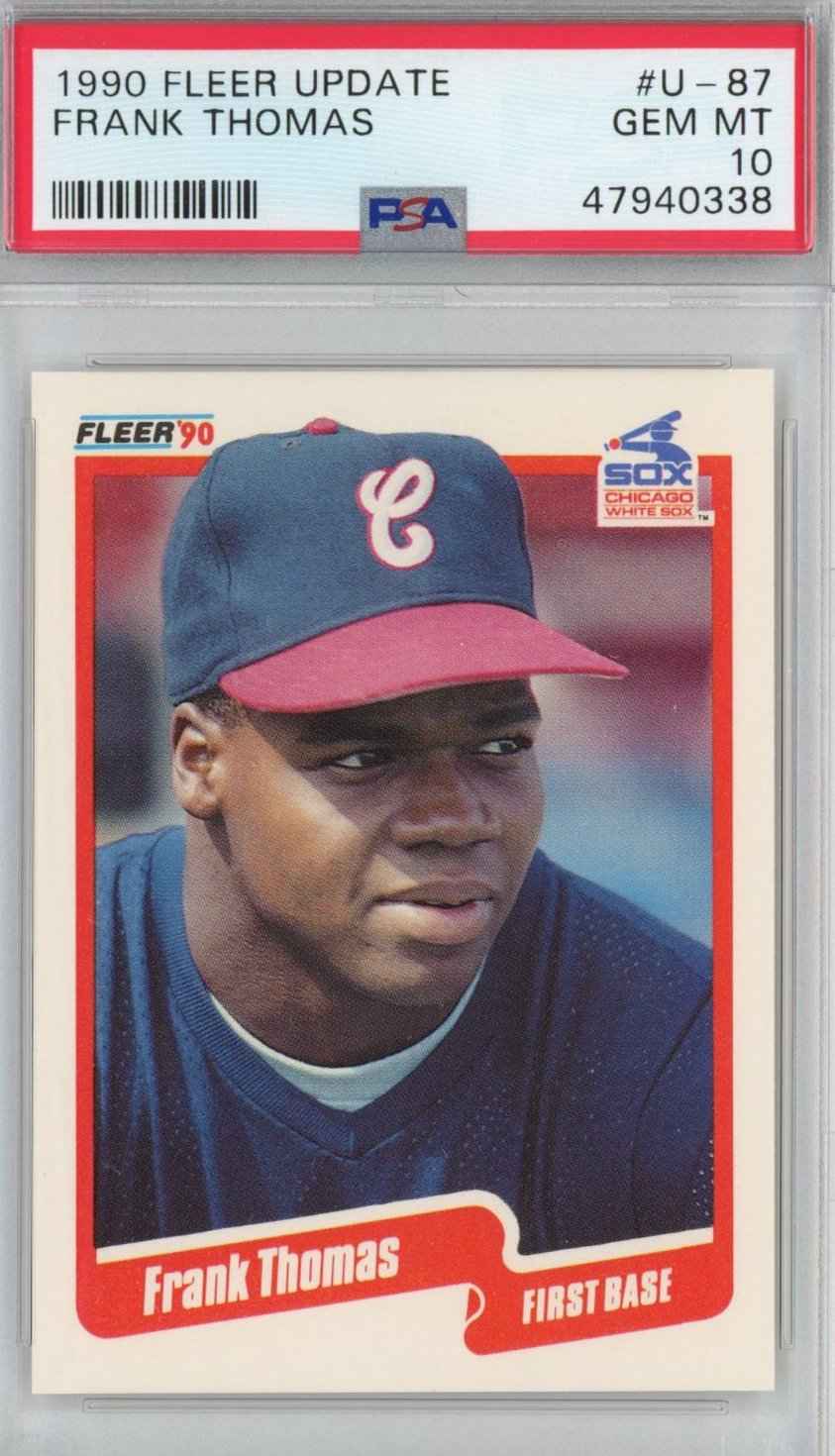 Graded 1990 Fleer Update Frank Thomas #U-87 Rookie RC Baseball Card PSA 10 Gem Mint