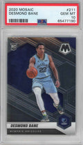 Graded 2020-21 Panini Mosaic Desmond Bane #211 Rookie RC Basketball Card PSA 10 Gem Mint