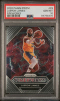 Graded 2020 Panini Prizm LeBron James #29 Fireworks Basketball Card PSA 10 Gem Mint