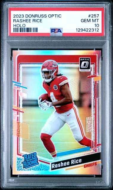 Graded 2023 Panini Donruss Optic Rashee Rice #257 Holo Rookie RC Football Card PSA 10 Gem Mint