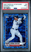 Graded 2025 Topps All Star Game Shohei Ohtani #50 /150 Blue Foil Baseball Card PSA 9 Mint