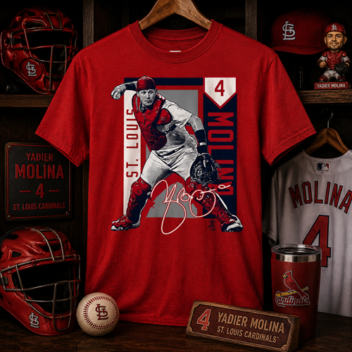 MLB ST. LOUIS CARDINALS - YADIER MOLINA COLOR BLOCK T-SHIRT