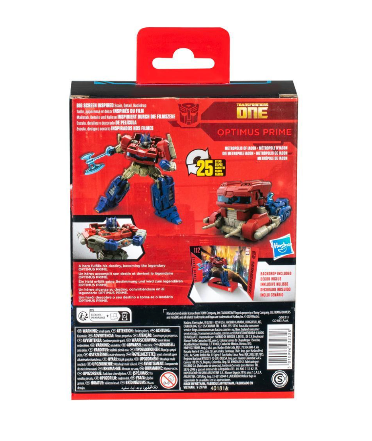 Transformers Studio Series Deluxe Transformers: One 112 Optimus Prime 4.5” Action Figure, 8+