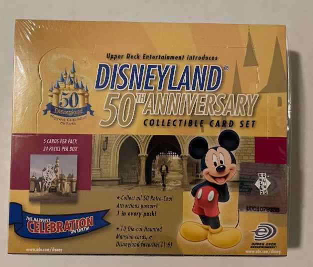 DISNEYLAND 50TH ANNIVERSARY FACTORY SEALED TRADING CARD BOX 2005 UPPER DECK