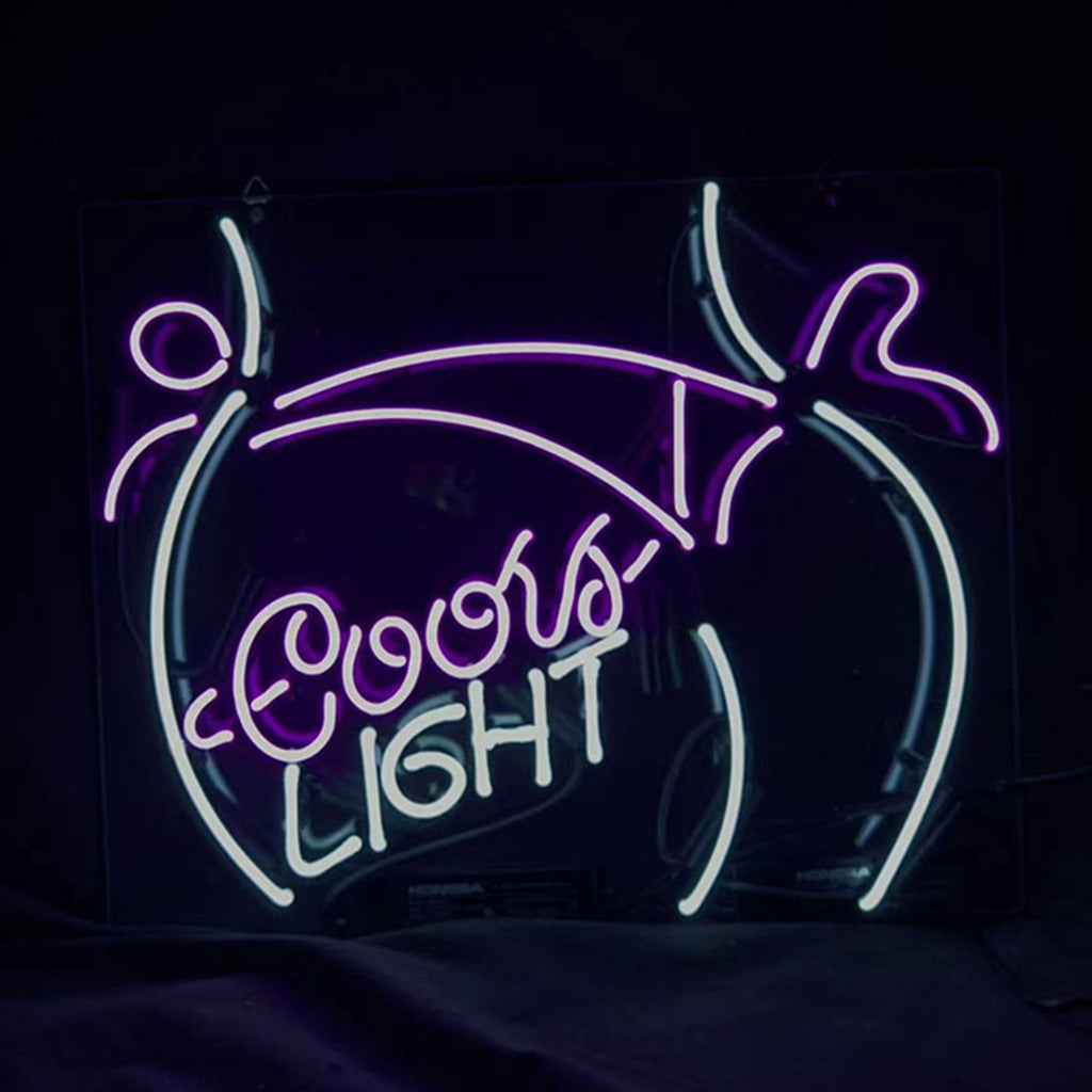Sexy Girl Butt with Coors Light Neon Signs Light