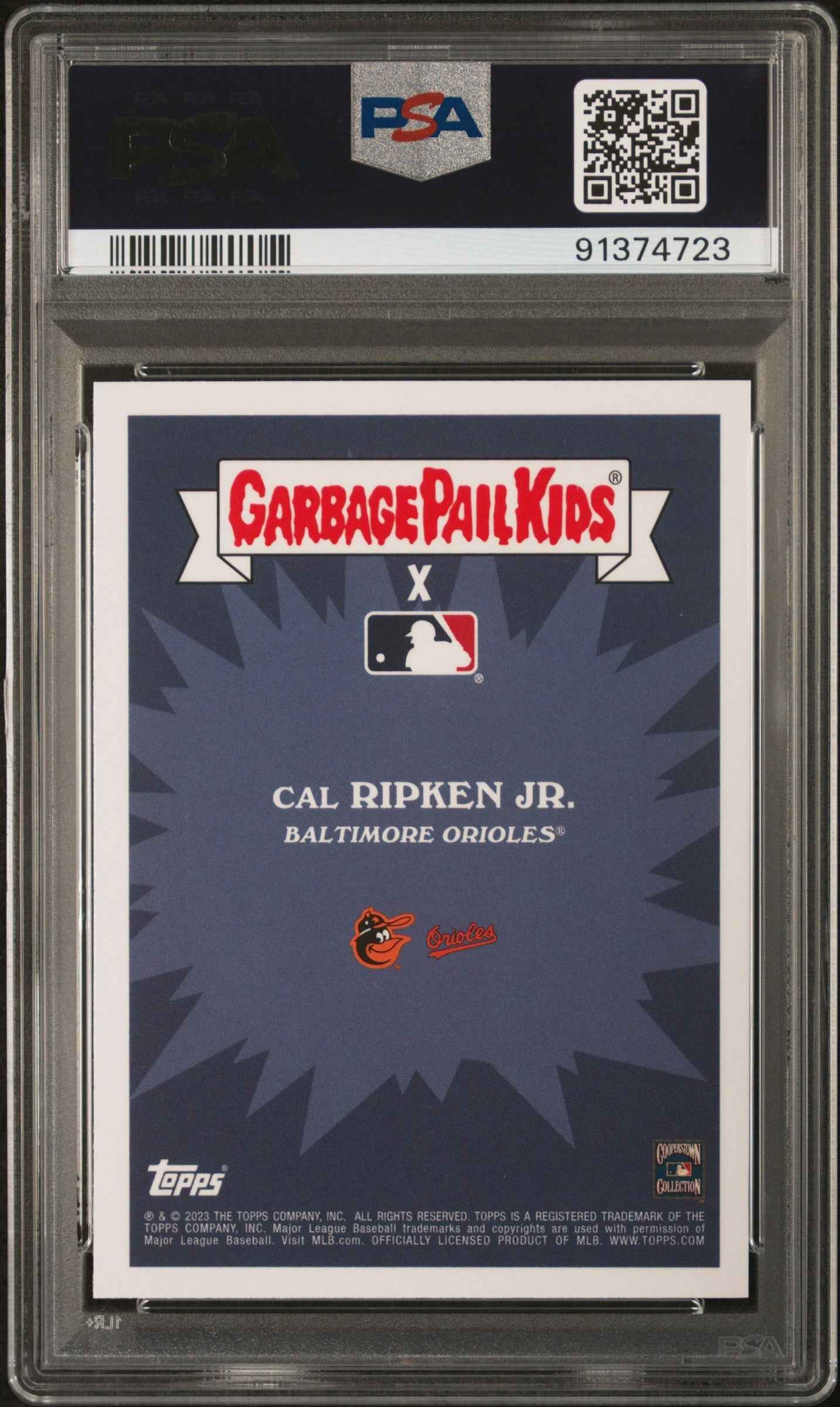 Graded 2023 Topps Garbage Pail Kids Cal Ripken Jr. #5A Tin Can Cal Baseball Card PSA 10 Gem Mint