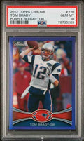 Graded 2012 Topps Chrome Tom Brady #220 Purple Refractor /499 Football Card PSA 10 Gem Mint