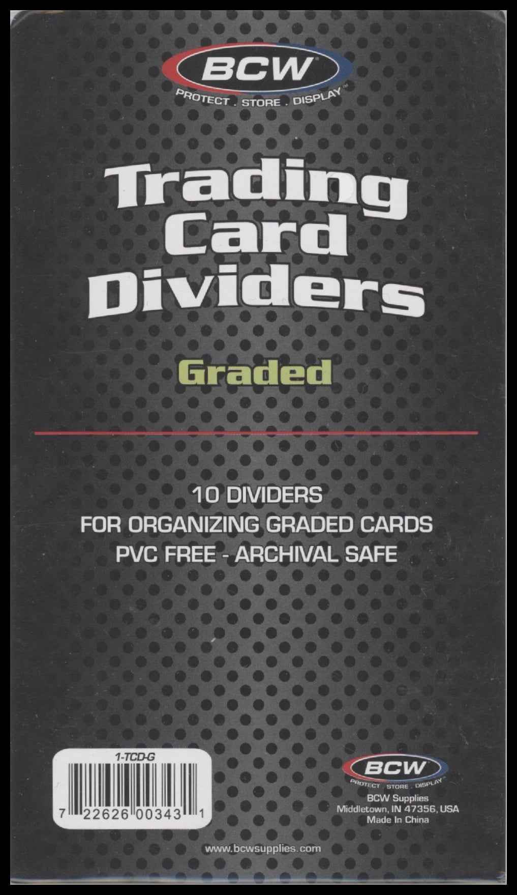 BCW Trading Card Dividers Graded Cards - Supplies | 99RedCoins