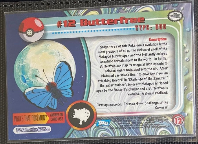 Butterfree (12) [Topps TV Animation Edition Series 1 (First Print)]