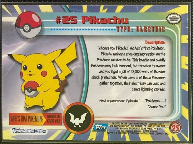 Pikachu Foil (25) [Topps TV Animation Edition Series 1 (First Print)]