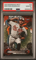 Graded 2023 Topps Bowmans Best Grayson Rodriguez #25 Rookie RC Baseball Card PSA 10 Gem Mint