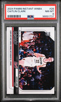 Graded 2024 Panini Instant WNBA Caitlin Clark #28 Rookie RC Basketball Card PSA 8 Near Mint