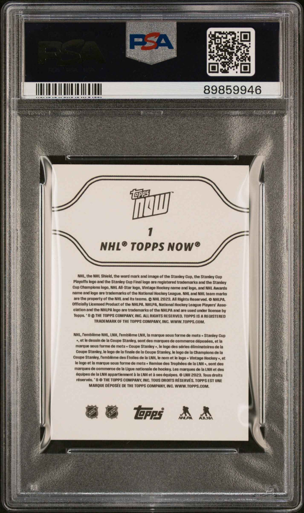 Graded 2023 Topps Now NHL Connor Bedard #1 Stickers Rookie RC Hockey Card PSA 7 Near Mint