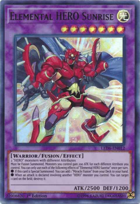 Elemental Hero Sunrise [LED6-EN012] Ultra Rare