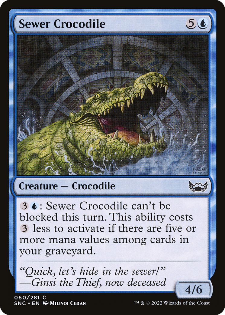 Sewer Crocodile (SNC-060) - Streets of New Capenna