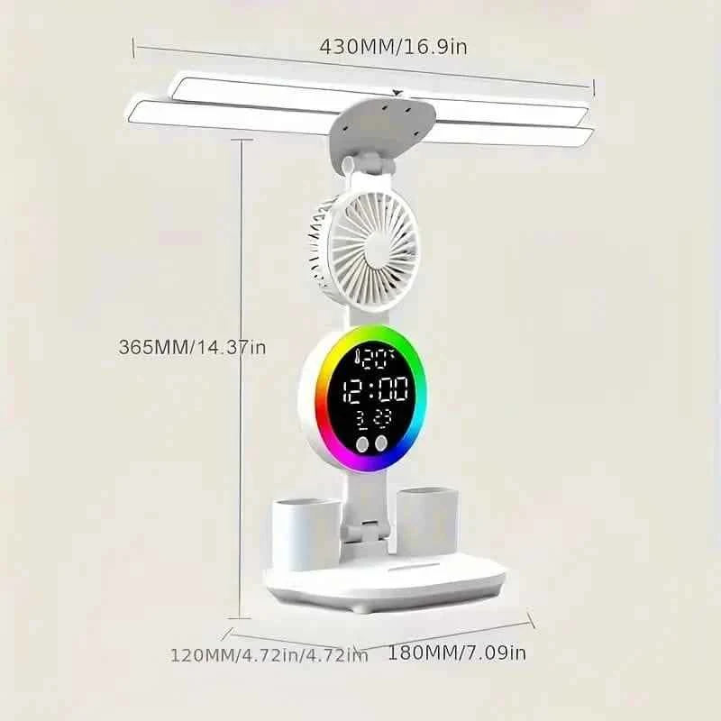 Smart Touch LED Desk Lamp – USB Powered, Dual Head, Dimmable, Color Changing