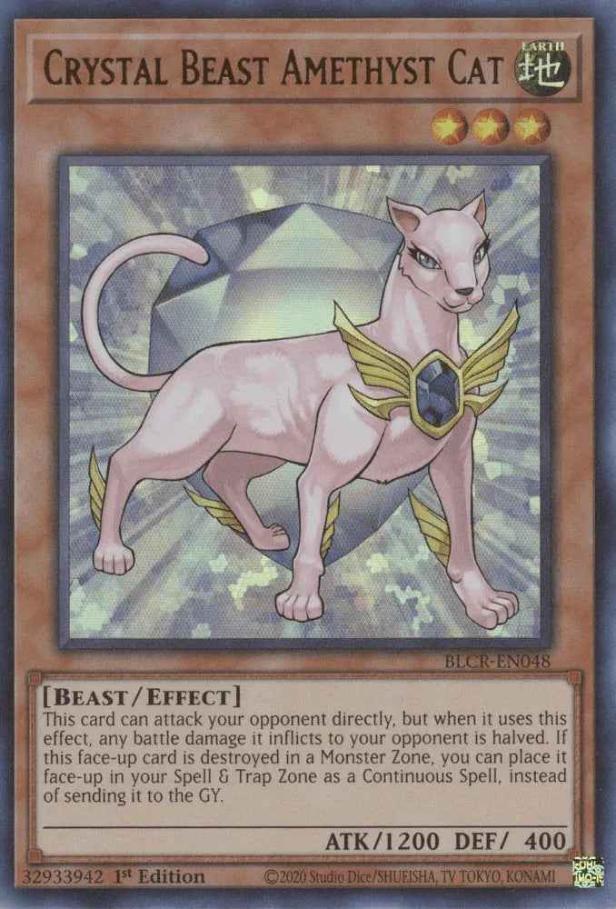 Crystal Beast Amethyst Cat [BLCR-EN048] Ultra Rare