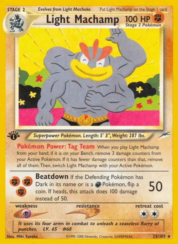 Light Machamp (25/105) [Neo Destiny 1st Edition]