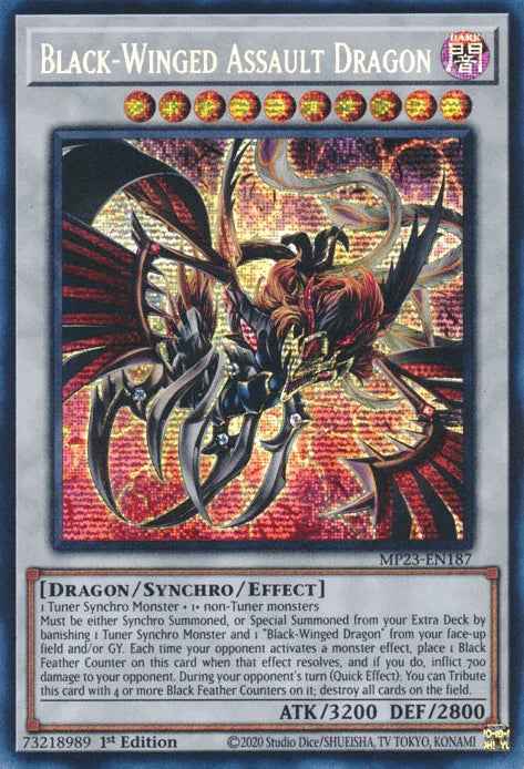 Black-Winged Assault Dragon [MP23-EN187] Prismatic Secret Rare