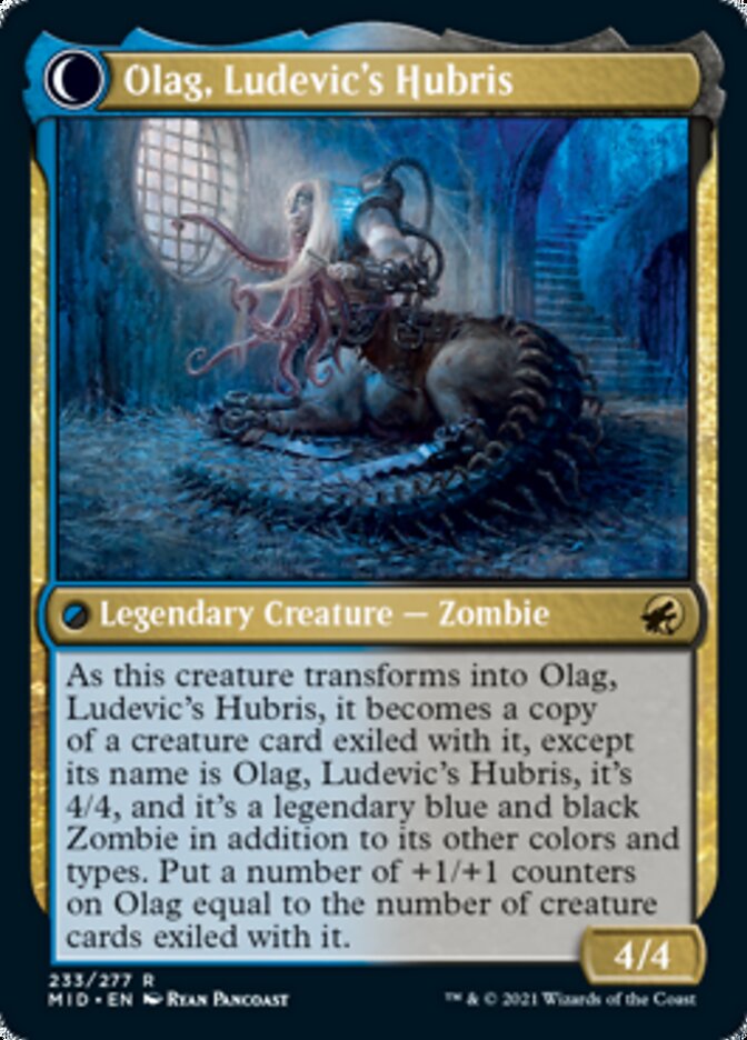 Ludevic, Necrogenius // Olag, Ludevic's Hubris (MID-233) - Innistrad: Midnight Hunt: (Double Faced Transform) Foil