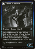 Delver of Secrets // Insectile Aberration (DBL-047) - Innistrad: Double Feature: (Double Faced Transform)