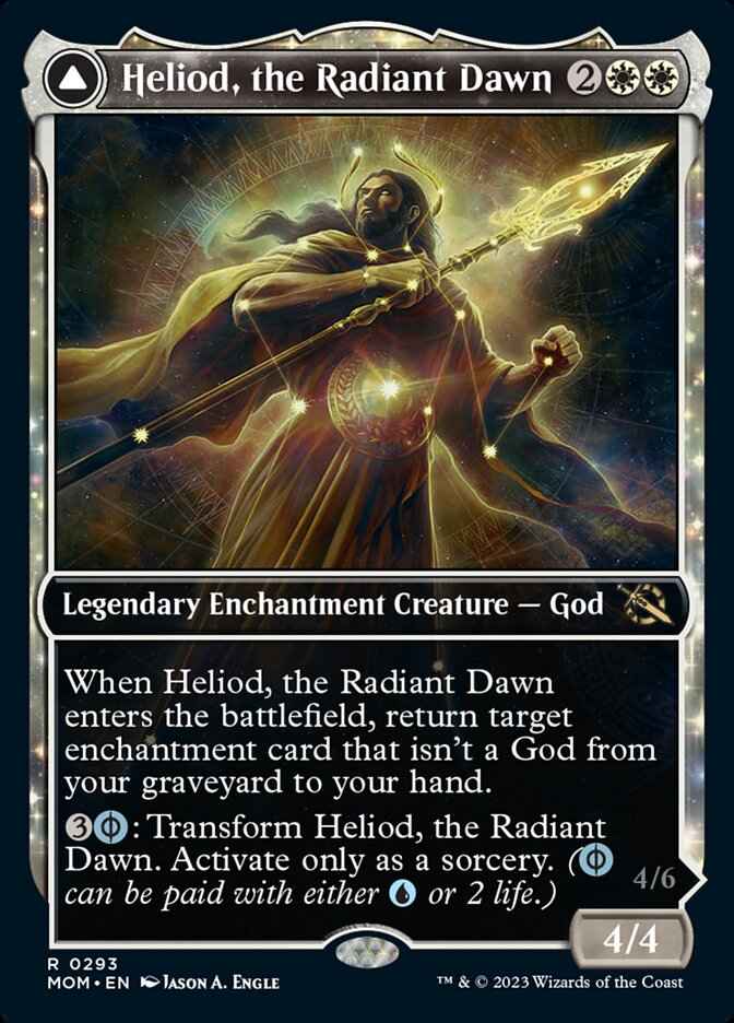 Heliod, the Radiant Dawn // Heliod, the Warped Eclipse (MOM-293) - March of the Machine: (Showcase, enchantment)