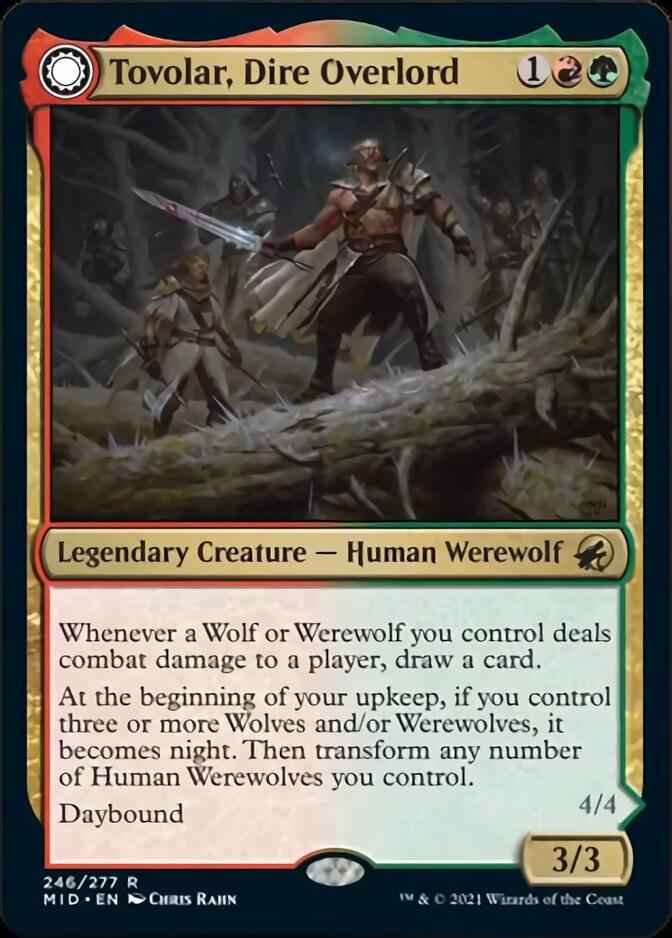 Tovolar, Dire Overlord // Tovolar, the Midnight Scourge (MID-246) - Innistrad: Midnight Hunt: (Double Faced Transform)