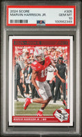 Graded 2024 Panini Score Marvin Harrison Jr #305 Rookie RC Football Card PSA 10 Gem Mint