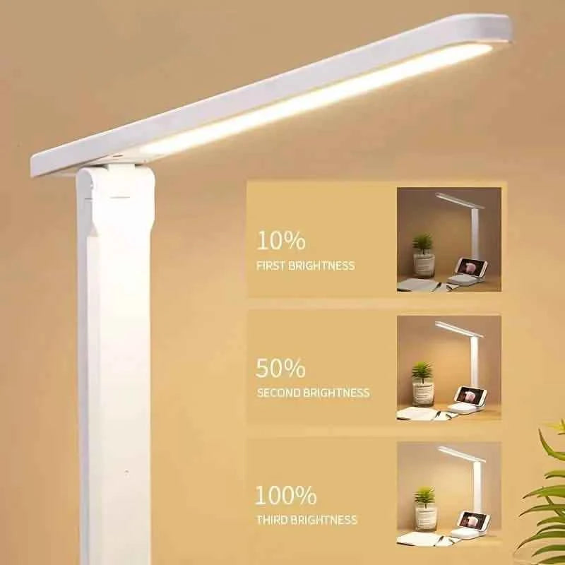 Adjustable LED Desk Lamp with Touch Control, Eye-Care Technology, USB Powered